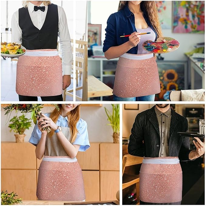 Server Waitress Waist Apron Cooking Kitchen Restaurant Aprons for Women Men