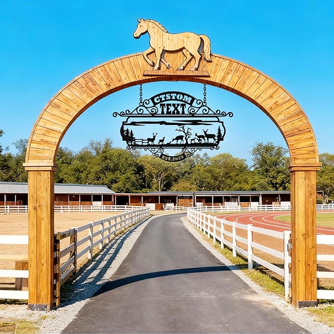 Personalized Farm Sign, Custom Farm Metal Signs Outdoor, Custom Ranch Sign, Customized Family Name Metal Signs for Farms, Ranch, Farmhouse, Housewarming Rancher Gifts