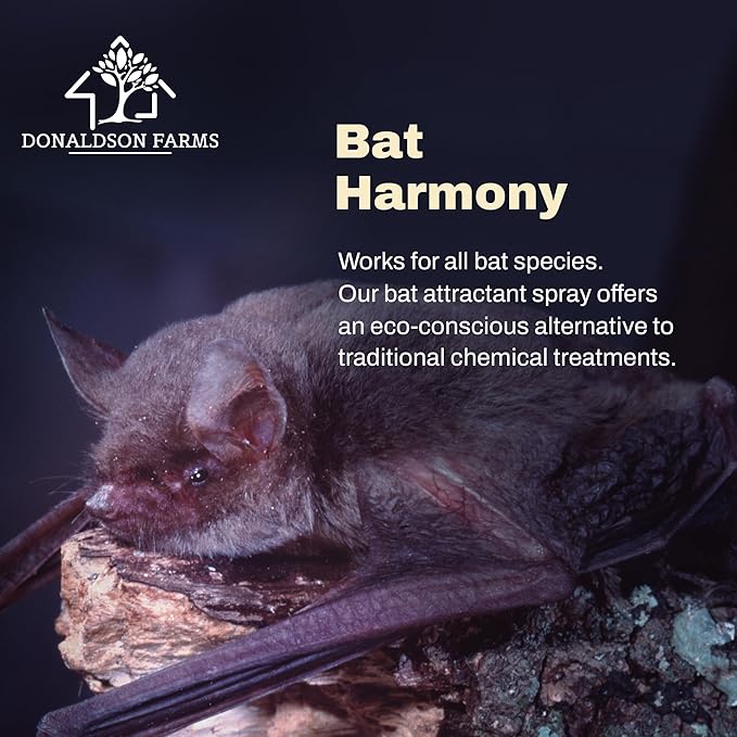 Bat Attractant Spray for Bat House – Nature-Derived Lure and Scent to Attract Bats to Boxes, Wood, and Outdoor Structures or Garden Habitat for Natural Outdoor Use - Made in USA - 2 oz