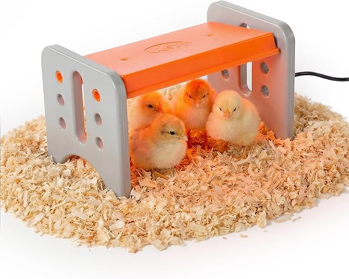 K&H Pet Products Chicken Brooder Heater for Chicks Ducklings, Adjustable Heating Plate for Brooder Boxes, Warms up to 15 Chicks, Chicken Coop Poultry Heating with Safety Light, Small 25 Watts