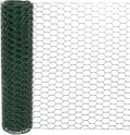 Chicken Wire for Floral Arrangements, 14 x 236 in Galvanized Iron Hexagonal PVC Coated for Crafts/Poultry/Garden, Chicken Wire Netting Fence Mesh [Green]