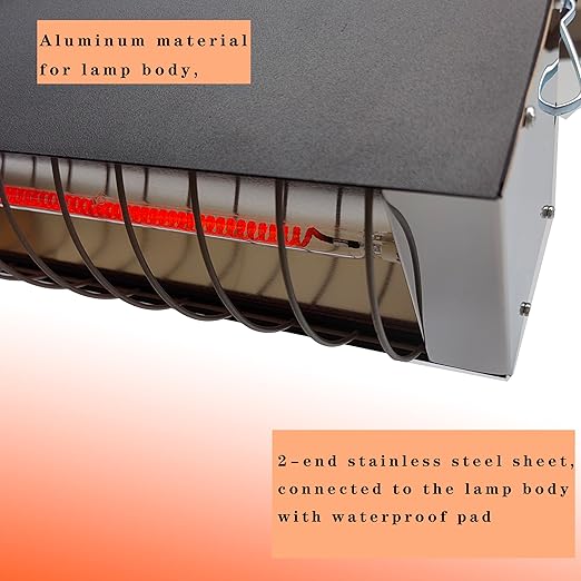 Heat Lamp for Chicks, Carbon Fiber Heating Element, Energy-Saving Poultry Equipment (330W)