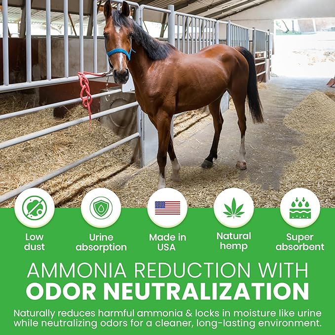 Hemp Animal Bedding 5 Lbs = 25.5 Liters of Natural Ground Hurds - Super Absorbent- DUST Free- for Your Horse, Chicken, Rabbit, Reptile, Hamster, Cage Coop or CAT Litter - USA Grown - Carbon Negative