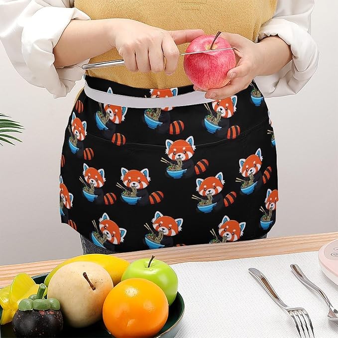 Short 3 Pockets Waist Waiter Waitress Half Apron Waterproof Chef Aprons
