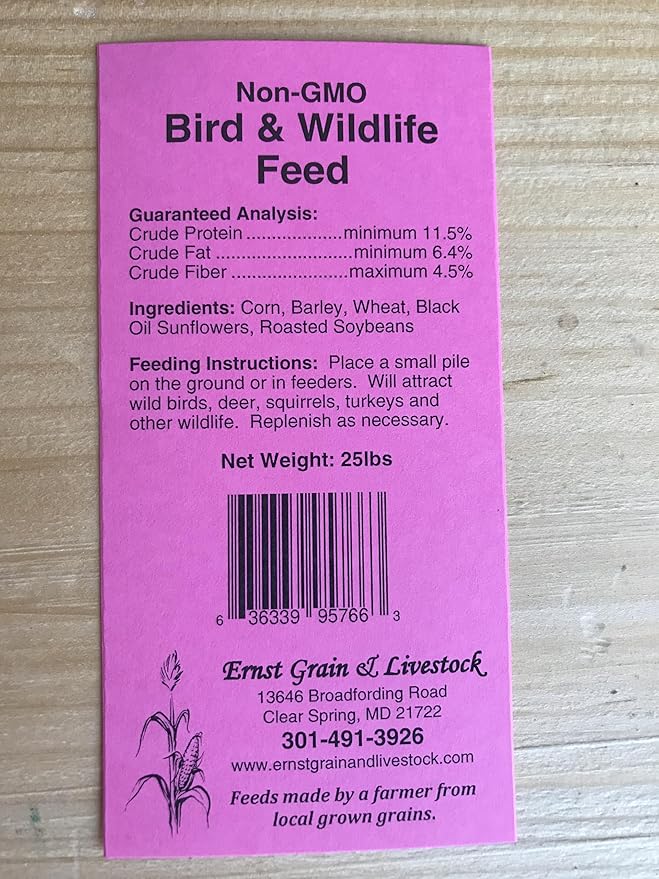 Ernst Grain & Livestock's Bird and Wildlife Feed – Perfect for Birds, Ducks, Squirrels, Turkeys, Rabbits, Geese, and Deer – Non-GMO Wild Animal & Bird Feed for Outside Feeders (46 Pound)