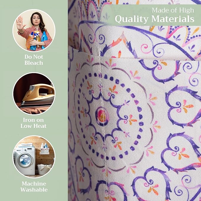 Maison d' Hermine 100% Cotton Apron for women with Pocket Kitchen Chef Apron for Men Cooking Easter Decorations