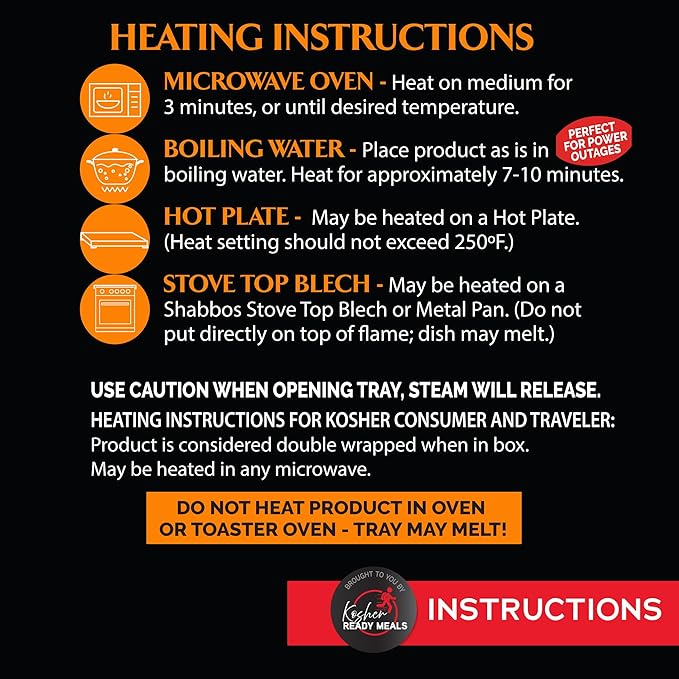 KJ Poultry Kosher Ready Meals - Beef Lamb Kabob & Quinoa, MRE Meat Meals Ready to Eat (1 Pack) Prepared Entree Fully Cooked, Shelf Stable Microwave Dinner Travel, Military, Camping, Emergency Survival