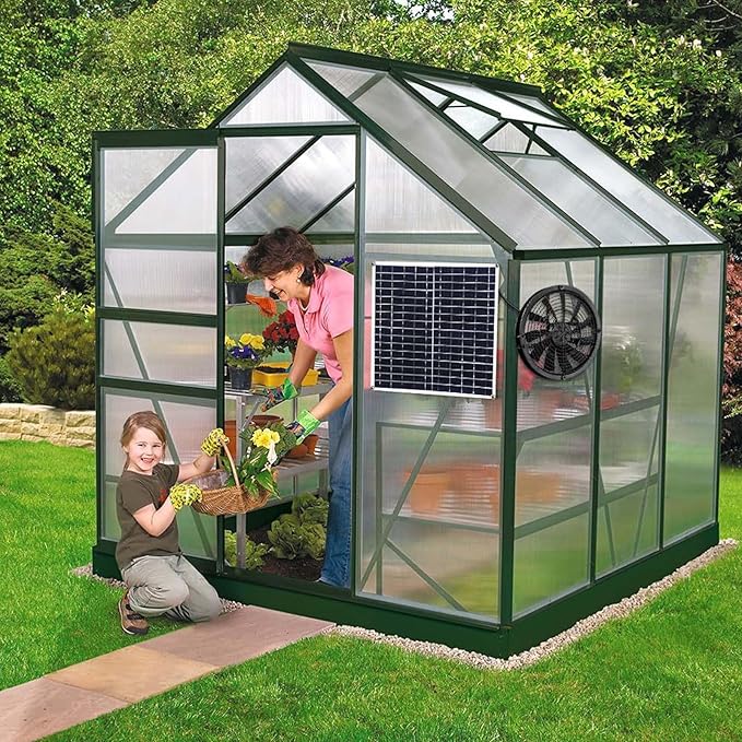 20W 16V Solar Exhaust Fan with High Speed Ventilation for Chicken Coop Barn Greenhouse