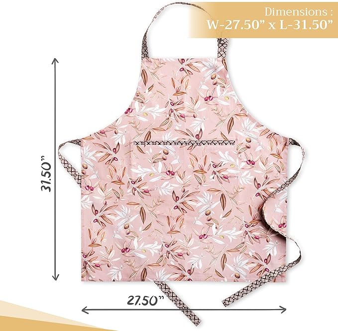 Maison d' Hermine 100% Cotton Apron for women with Pocket Kitchen Chef Apron for Men Cooking Easter Decorations
