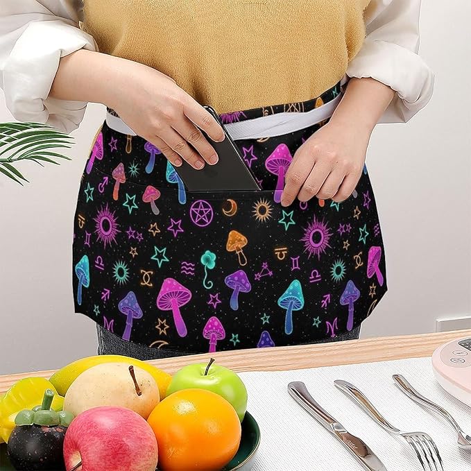 Server Waitress Waist Apron Cooking Kitchen Restaurant Aprons for Women Men