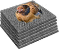 6 Pack Nesting Pads for Chicken Coop 12” x 12” Chicken Nesting Pads Washable Plastic Nesting Box Pads Chicken Coop Accessories for Chicken Hen Box Laying Eggs (Gray)