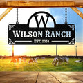 Personalized Metal Farm Signs, Custom Farm Metal Signs Outdoor, Custom Ranch Sign, Customized Family Name Sign for Farms, Ranch, Farmhouse - Housewarming Rancher Gifts