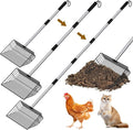 Chicken Poop Scooper with ¼” Fine Mesh Sieve - Heavy Duty Chicken Coop Scoop for Sand, Extra Wide 10” Sifting Shovel Pooper Scooper and Coop Cleaning Must Haves