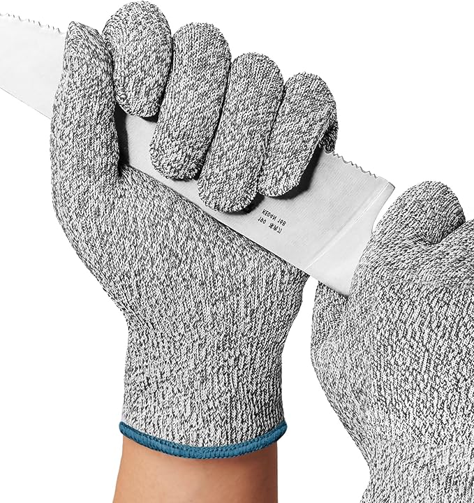 PACIFIC PPE Cut Resistant Gloves Food Grade, Level 3 Protection, Safety Kitchen Cut Gloves, Machine Washable, Durable, Butcher Meat Cutting, Oyster Shucking, Medium
