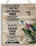 Today Is A Good Day To Have A Great Day Inspirational Wall Art Prints 8x10 Inch Motivational Wooden Hanging Plaque Wall Decor Farmhouse Rustic Wood Signs for Bedroom Living Room Home Office Decoration