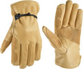 Wells Lamont Leather Work Gloves for Men – Heavy Duty, Cowhide, Abrasion & Puncture Resistant – Adjustable Wrist, Gunn Cut Design, Ideal for Ranching, Farming, Construction - Timber - XXL