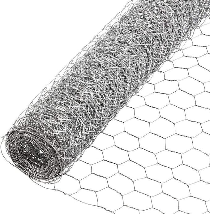 Chicken Wire Netting Galvanized Wire Mesh Hexagonal Fencing for Poultry Garden Fencing Barrier 6FTx50FT