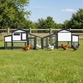 131" L Large Chicken Coop with Run, Wooden Chicken Hen House with 4 Nesting Box, UV-Resistant Roof, Pull Out Tray, Outdoor Rabbit Hutch Poultry Cage for Chickens Duck Bunny