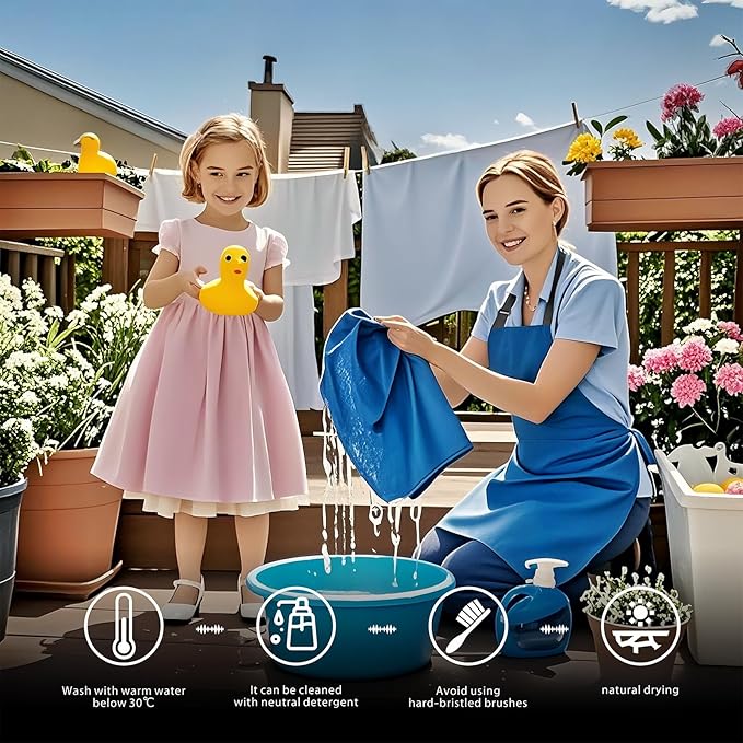 GoldPig Heavy-Duty Waterproof Apron, Chemical Resistant Rubber Vinyl for Industrial, Lab, Kitchen, Butcher & Grilling (40")