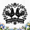 Custom Chicken Coop Metal Sign, Personalized Chicken Coop Sign for Outside, Custom Metal Hen House Farm Signs, Chickens Hen House Farmhouse Wall Art Decor