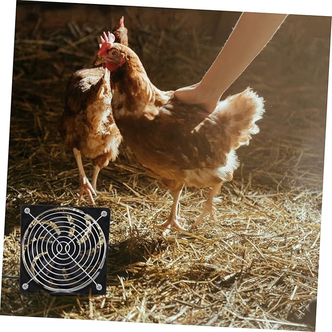 1set Solar Powered Fan for Chicken Coop Small Outdoor Cooling for Greenhouses Dog Houses Easy to Install Energy Efficient for Use