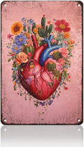 Metal Tin Sign Cactus Heart Wall Art Posters Vintage Tin Sign for Home Office Room Wall Decor Poster 12x16inch