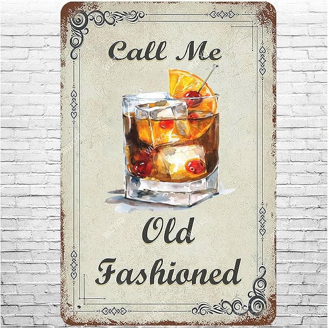 Call Me Old Fashioned Vintage Signs Retro Aluminum Metal Tin Sign for Home Office Kitchen Bar Cafe Garden Wall Decor 12x8 Inch
