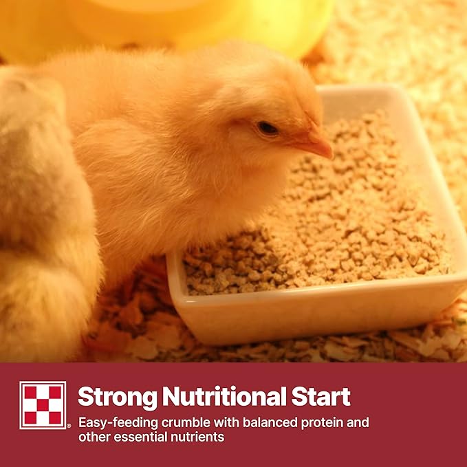 Purina Start & Grow | Nutritionally Complete Medicated Chick Feed Crumbles | 25 Pound (25 lb.) Bag