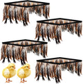 Jutom 4 Pieces Comfort Feathers for Chick Brooder 12 x 12 Inch Chick Brooder Heating Plate Feathers Skirt Chicken Brooder Box Supplies Baby Chicken Coop Warmer Poultry Incubator Heater Plate