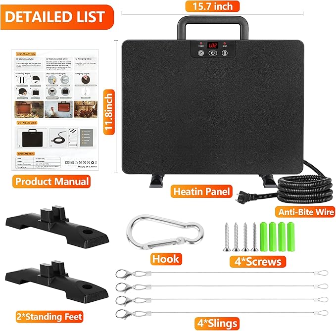 Chicken Coop Heater, Chicken Coop Heater Heating Panel for Winter