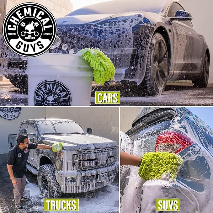 Chemical Guys ACC160 Heavy Duty Ultra Clear Detailing Bucket (4.5 Gal) and Bucket Lid (for Car Wash, Boat, Truck, RV, Fishing & More)