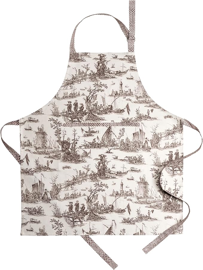 Maison d' Hermine 100% Cotton Apron for women with Pocket Kitchen Chef Apron for Men Cooking Easter Decorations
