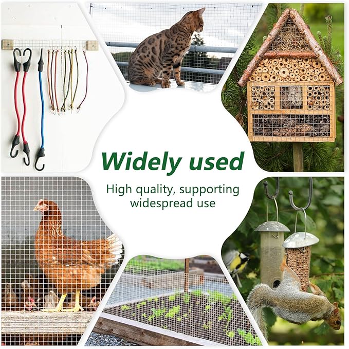 Hardware Cloth 1/4in 24inx50ft Hot Dip Galvanized 23 Gauge Chicken Wire Fencing Roll Poultry Animal Netting Cage Screen Chicken Coop Accessories Garden Plant Supports