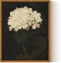 InSimSea Framed Canvas Wall Art, White Hydrangea Oil Painting Canvas Prints, Bedroom Bathroom Wall Art Kitchen Office Wall Decor 8x10in