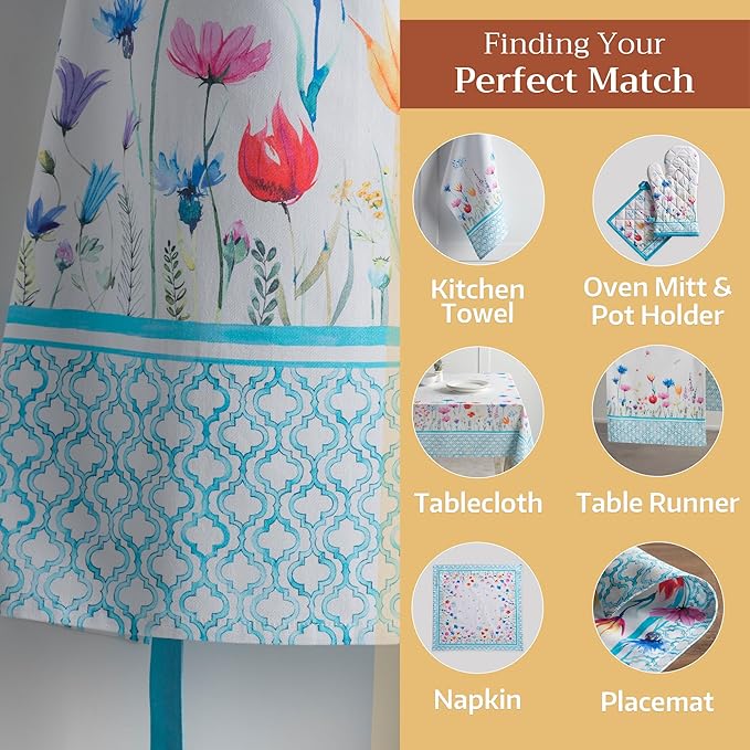 Maison d' Hermine 100% Cotton Apron for women with Pocket Kitchen Chef Apron for Men Cooking Easter Decorations