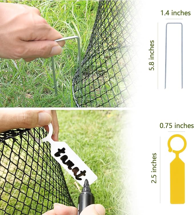 Anothera 10Pcs Chicken Wire Cloche Plant Covers, 9.2×9.2 Inches Plant Protectors from Animals, Metal Garden Plant Cages for Outdoor Plants, Keep Rabbits, Squirrels, Birds Out