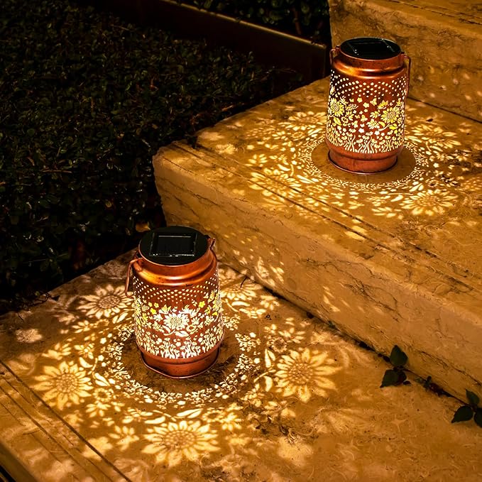Solar Lanterns Outdoor Garden Decor,Sunflower Birthday,Retirement Gifts for Women, Mom, Grandma, Friend, Thanksgiving, Decorative Waterproof Hanging LED for Yard, Patio, Lawn, Landscape, Backyard