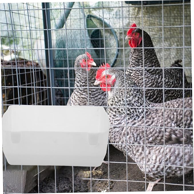 2pcs Hanging Chicken Feeder Basin Lightweight Food Holder for Poultry Easy to Clean Prevents Waste Suitable for Chickens Pigeons More Farm Settings
