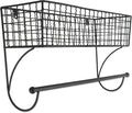 DII Rustic Farmhouse Bathroom Décor, Metal Storage, Large Towel Bar, Black