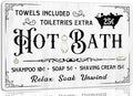 Generic Hot Bath Shampoo Metal Tin Sign Soap Poster Relax Soak Unwind Towels Included Bar Farmhouse Bathroom Home Wall Decor Art Vintage Plaque 8x12 Inch