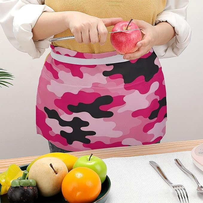 Waterproof Half Waist Apron Kitchen Chef Apron for Cooking Server Waitress