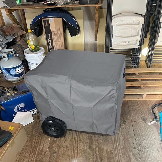 Waterproof Universal Generator Cover 24 x 18 x 20 inch for Predator 3500 Predator 4375 Wen 3800 Honda EU3000iS,Heavy Duty Thicken 600D Polyester,Weather and UV Resistant,Grey