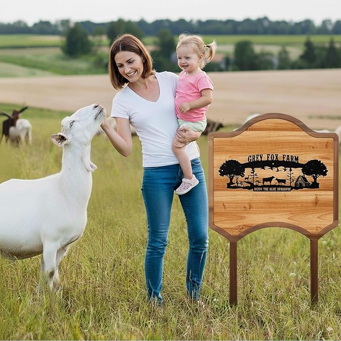 Personalized Farm Sign, Custom Farm Metal Signs Outdoor, Custom Ranch Sign, Customized Family Name Metal Signs for Farms, Ranch, Barn, Farmhouse, Housewarming Rancher Gifts