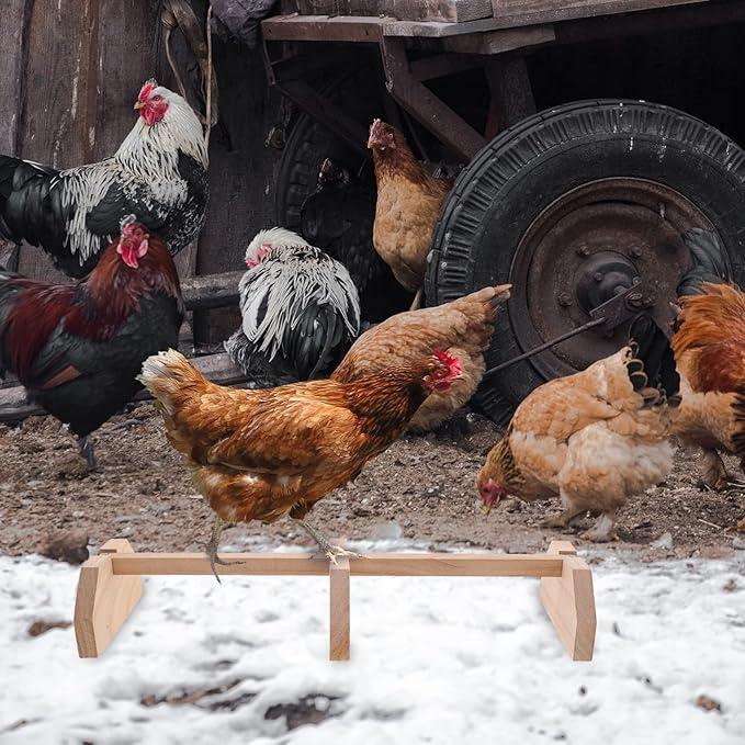 Wooden Hen Roosting Bar Roosting Bars for Chicken Coop Parrot Perch Safe Sturdy Chick Stand