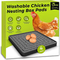 Washable & Reusable Nesting Pads for Chicken Coop - 4Pcs Chicken Nest Mats - Durable 12"x 12" Plastic Nest Box Pads for Egg Laying Hens (Soft, Easy Clean, Premium)