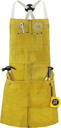 Strongarm Welding Aprons - FR Cotton & Split Leather Options - X-Tech Cross-Back Straps - Pockets - 24x36 / 24x42