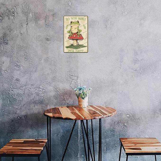 Metal Signs Do What Makes You Happy Retro Metal Tin Sign for Home Office Kitchen Bar Cafe Garden Wall Decor 12x8 Inch