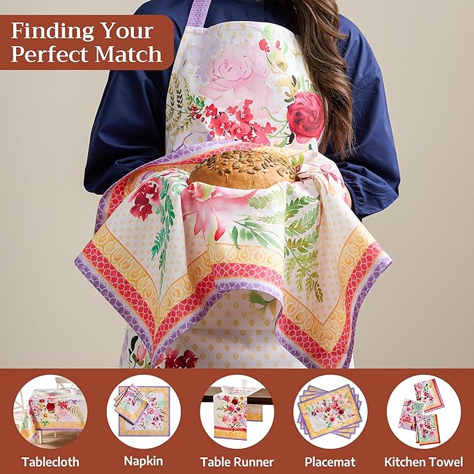 Maison d' Hermine 100% Cotton Apron for women with Pocket Kitchen Chef Apron for Men Cooking Easter Decorations