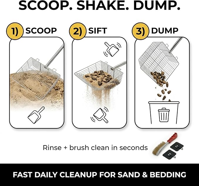 Chicken Scooper, Goat Poop Scooper, Chicken Coop Shovel, Poop Rake and Scoop, Chicken Coop Scooper for Sand, Heavy Duty Chicken Poop Scooper, Coop Cleaning chicken coop cleaning tools
