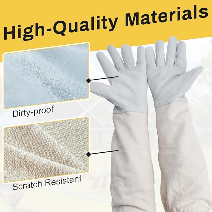 2 Pack Chicken Handling Gloves,Washable and Tight Cuff Design,Prevent Scratching and Dirt,Bite Proof Gloves for Chicken,Cat,Dog,etc
